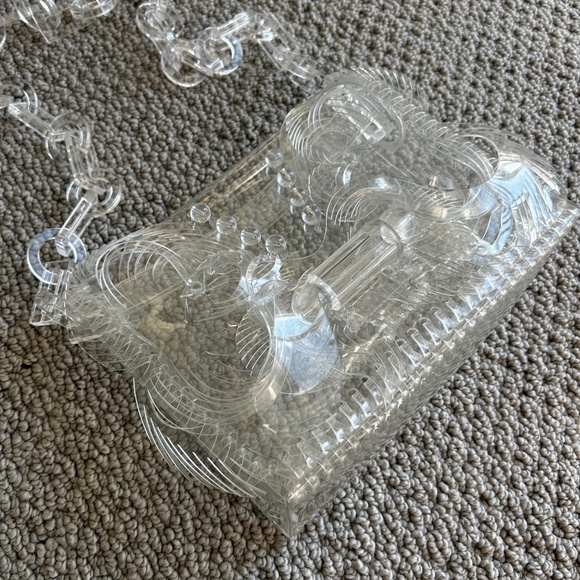 Mame Kurogouchi Sculptural Mini Chain Bag Clear Crossbody shoulder - Picture 7 of 11